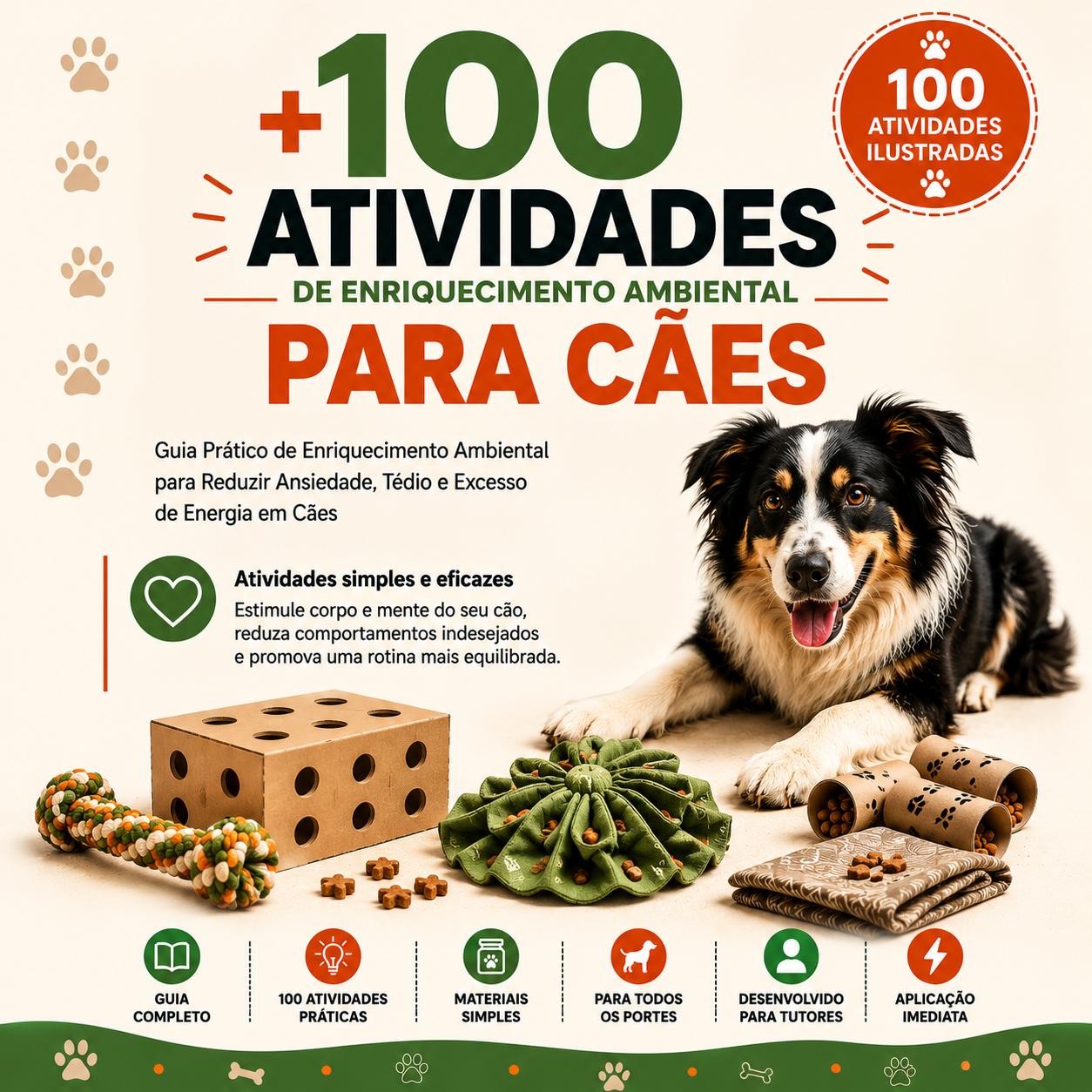 Guia 100 Atividades para um Cachorro Mais Calmo